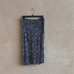 Nine & Co. Blue Pleated Pencil Midi Skirt Cocktail